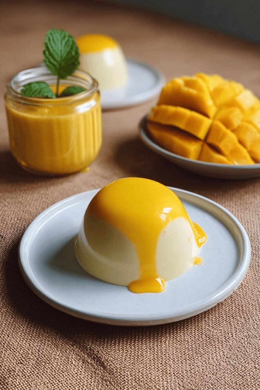 Creamy Mango Pudding With Brown Sugar Pineapple Ham And Savory Steak Shrimp Stir Fry 6 Creamy Mango Pudding