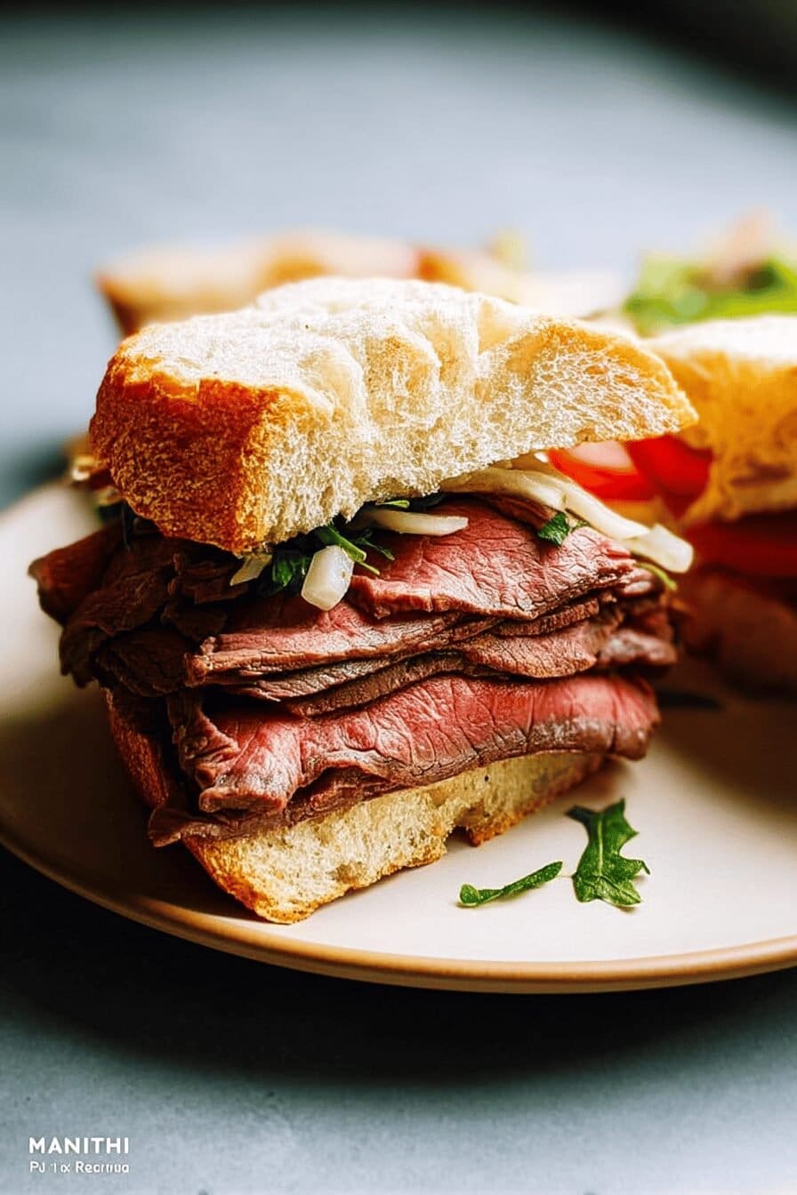 Roast Beef Toast Stack With Grilled Cheese And Savory Steak &Amp; Shrimp Flavors 7 Roast Beef Toast Stack