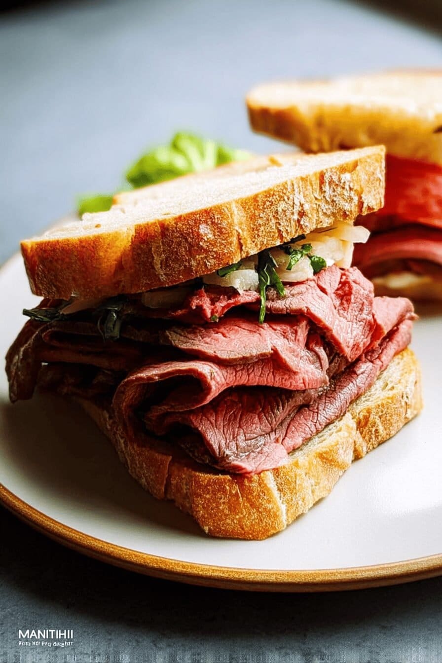 Roast Beef Toast Stack With Grilled Cheese And Savory Steak &Amp; Shrimp Flavors 6 Roast Beef Toast Stack