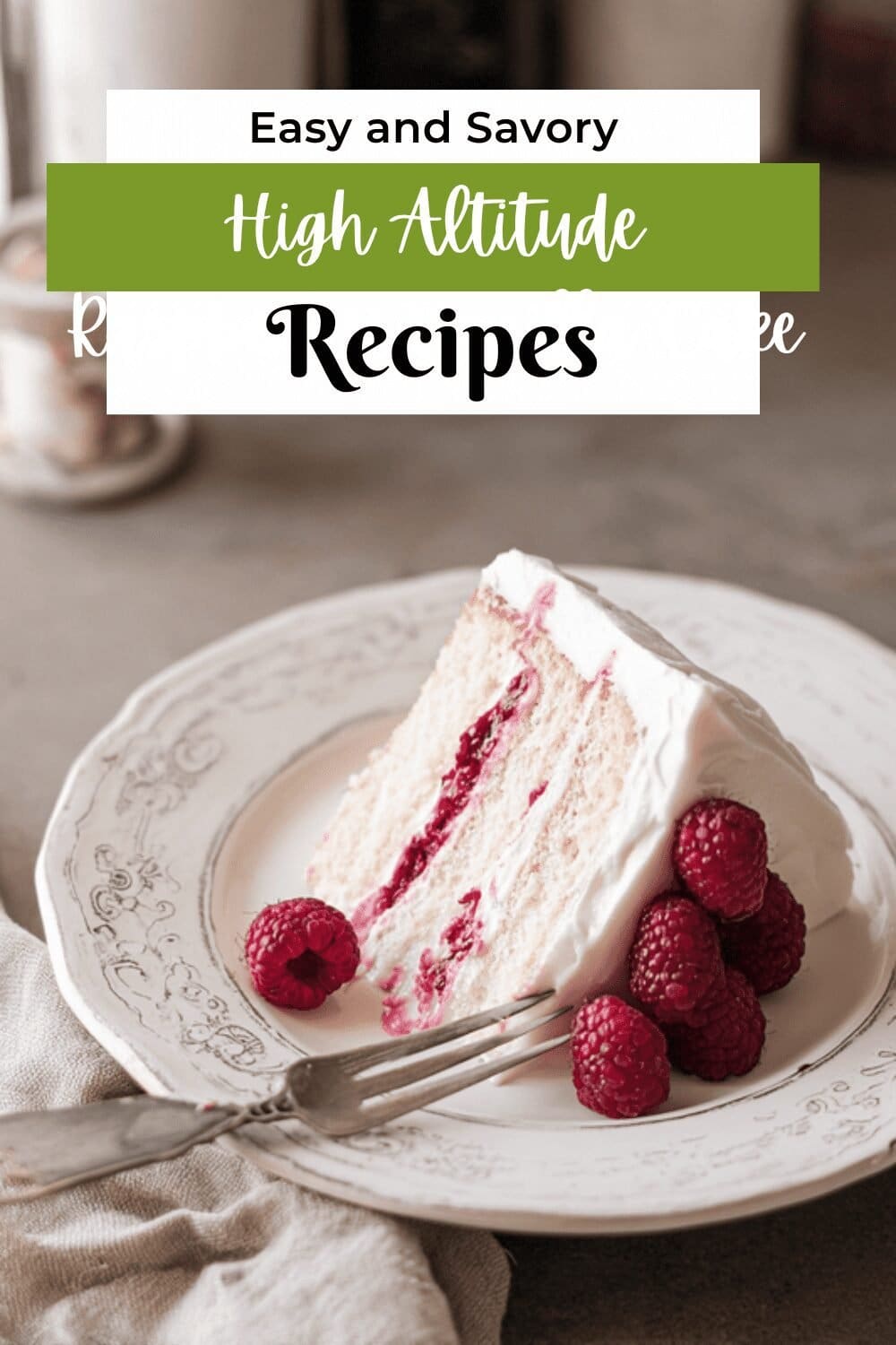 High Altitude Raspberry Vanilla Cake