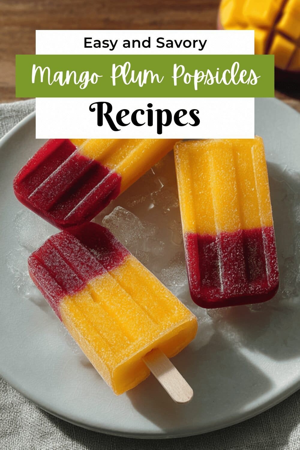 Mango Plum Popsicle Recipe With Fresh Fruit And Natural Sweetness 7 Mango Plum Popsicles