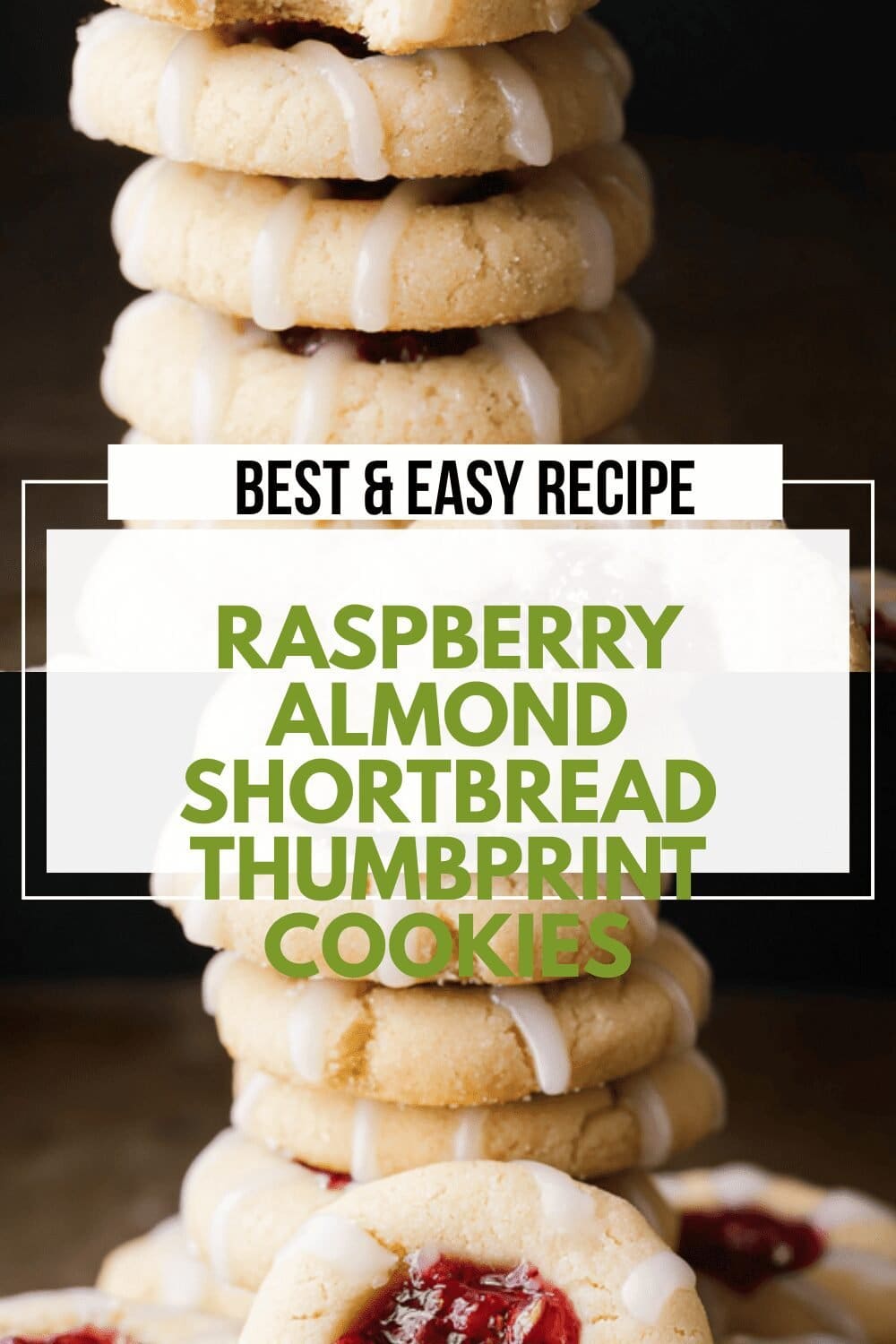 Raspberry Almond Shortbread Thumbprint Cookies