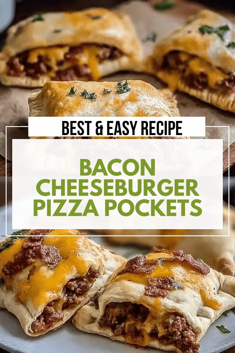 Bacon Cheeseburger Pizza Pockets