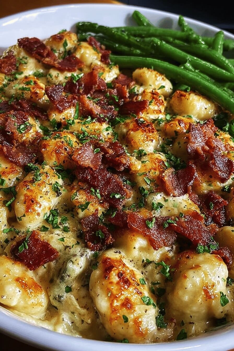 Chicken Bacon Gnocchi Recipe With Creamy Sauce And Crispy Bacon 6 Chicken Bacon Ranch Gnocchi