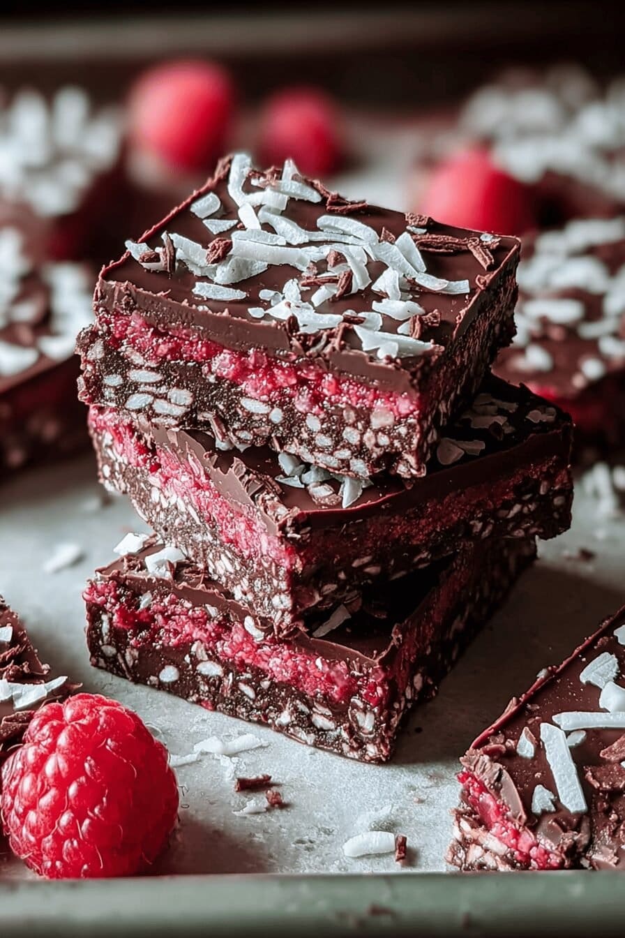 Chocolate Raspberry Coconut Slices 43.Png