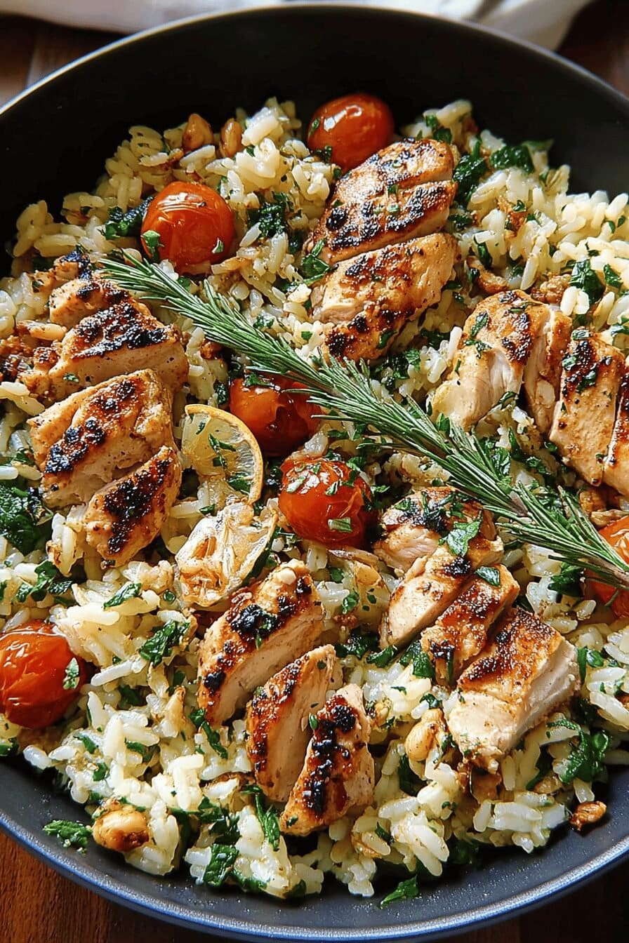 Greek Chicken Lemon Rice