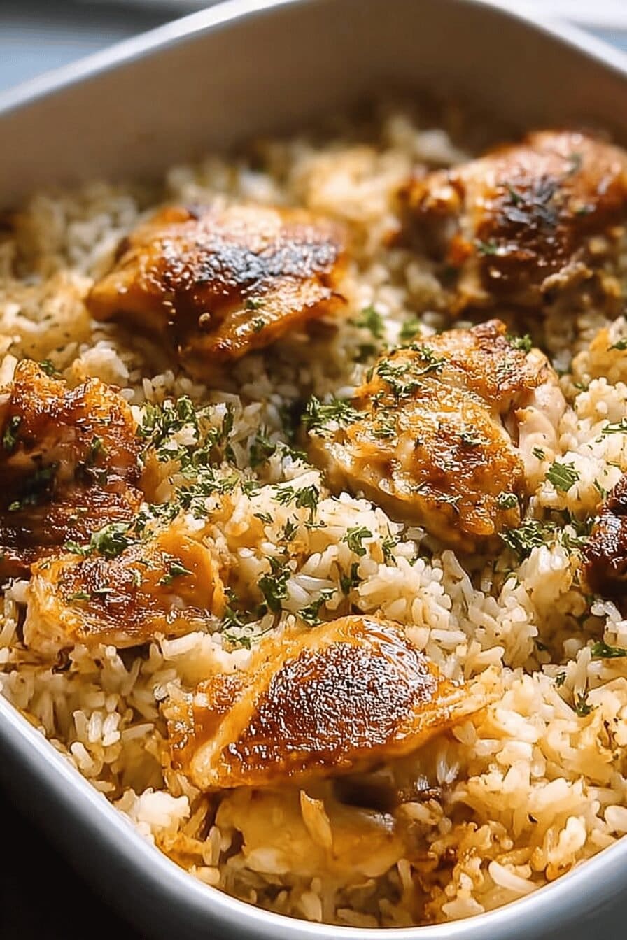 Oven Baked Chicken And Rice Recipe For A Simple Family Meal 6 Oven Baked Chicken Rice