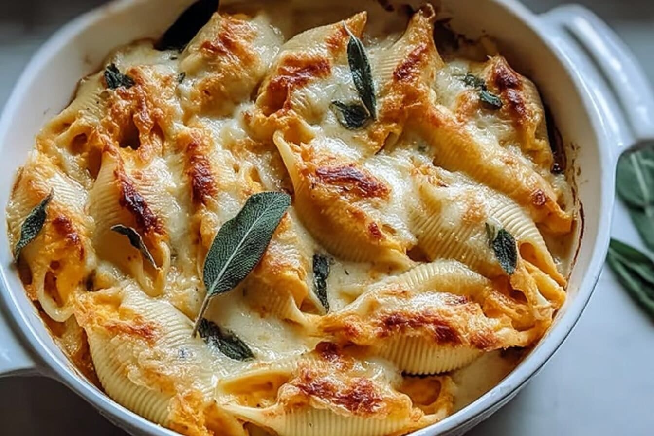 Pumpkin Gouda Cheese Shells Recipe For Easy Fall Baking 6 Pumpkin Gouda Stuffed Shells