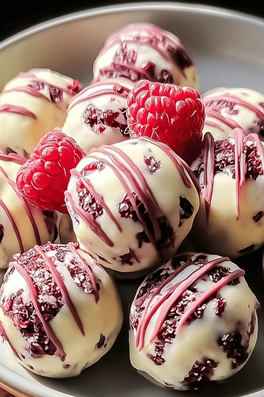 Raspberry Cheesecake Balls