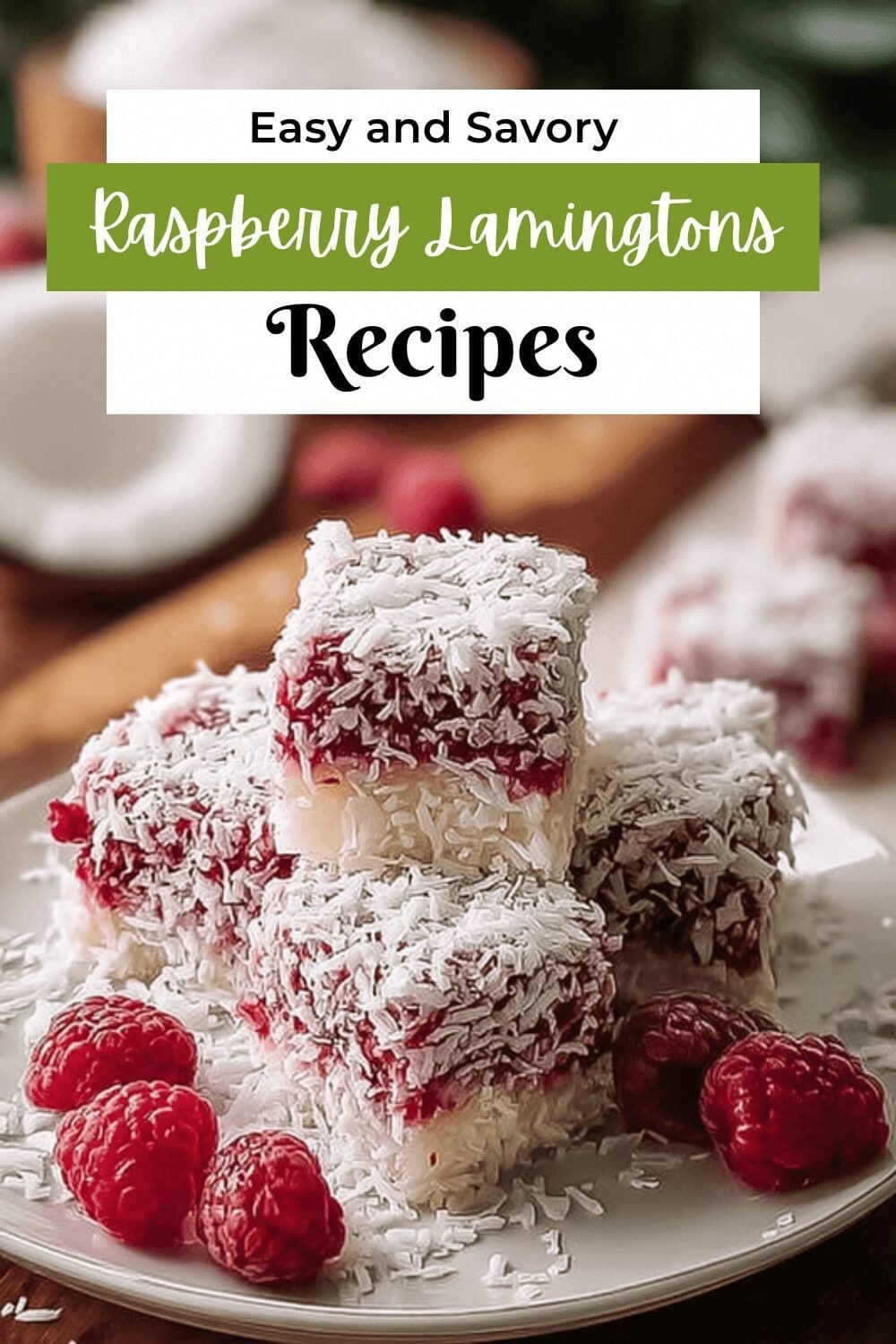 Raspberry Lamingtons