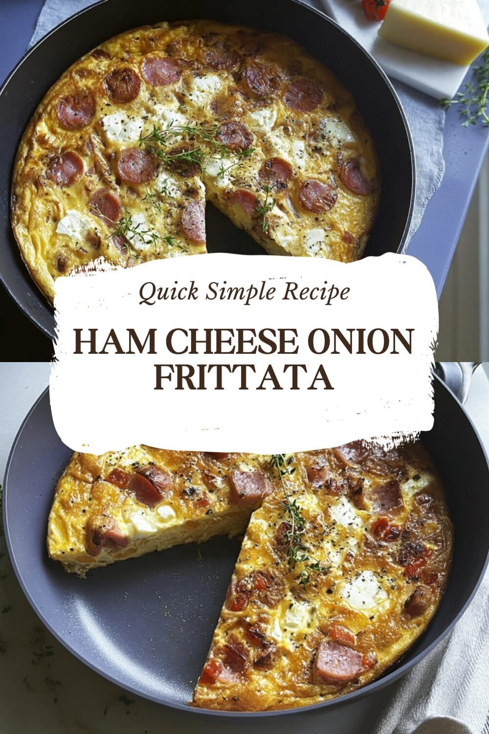 Ham Cheese Onion Frittata