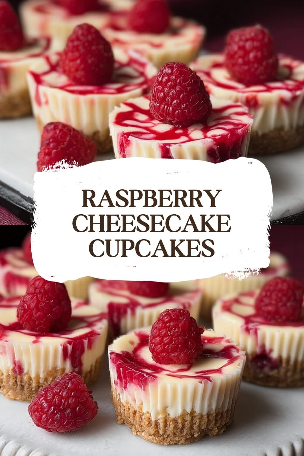 Raspberry Swirled Mini Cheesecakes Recipe For Perfect Bite-Sized Treats 4 Raspberry Cheesecake Cupcakes