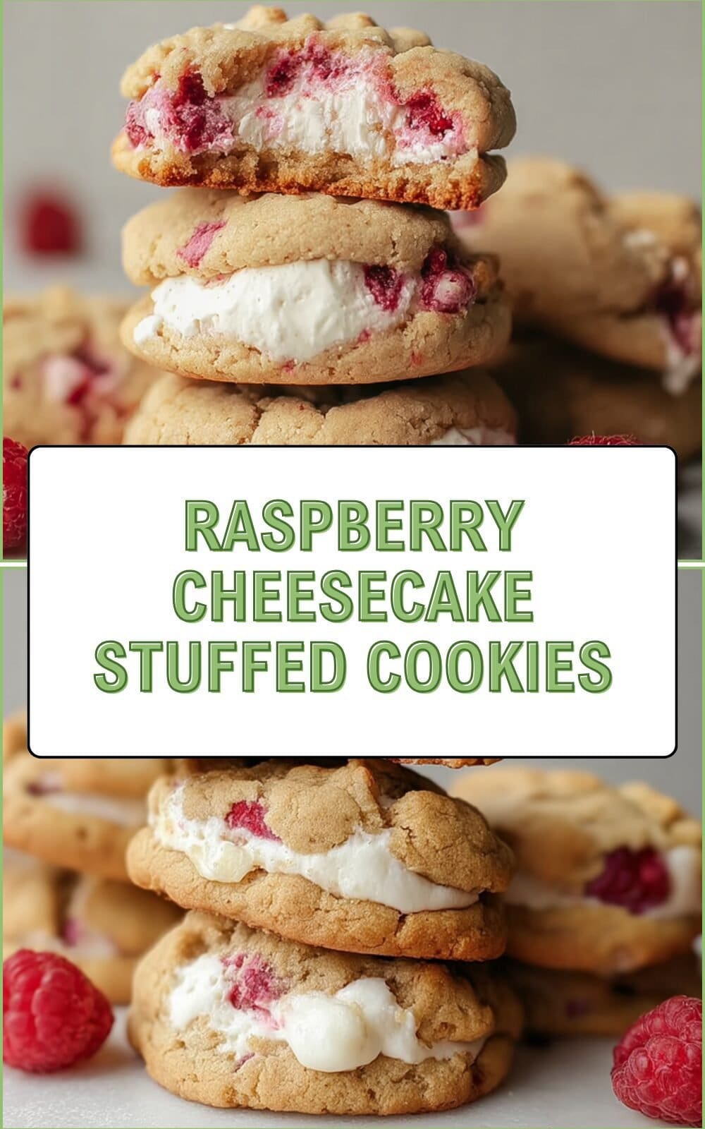 Raspberry Cheesecake Stuffed Cookies