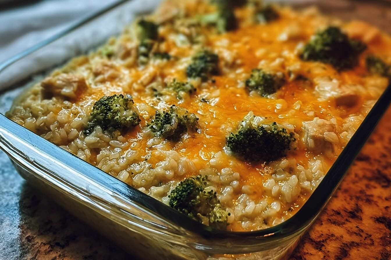 Broccoli Rice Cheese Chicken Casserole 18.Png
