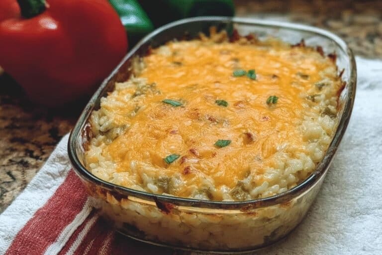 Cheesy Green Chile Rice Casserole 70.Png