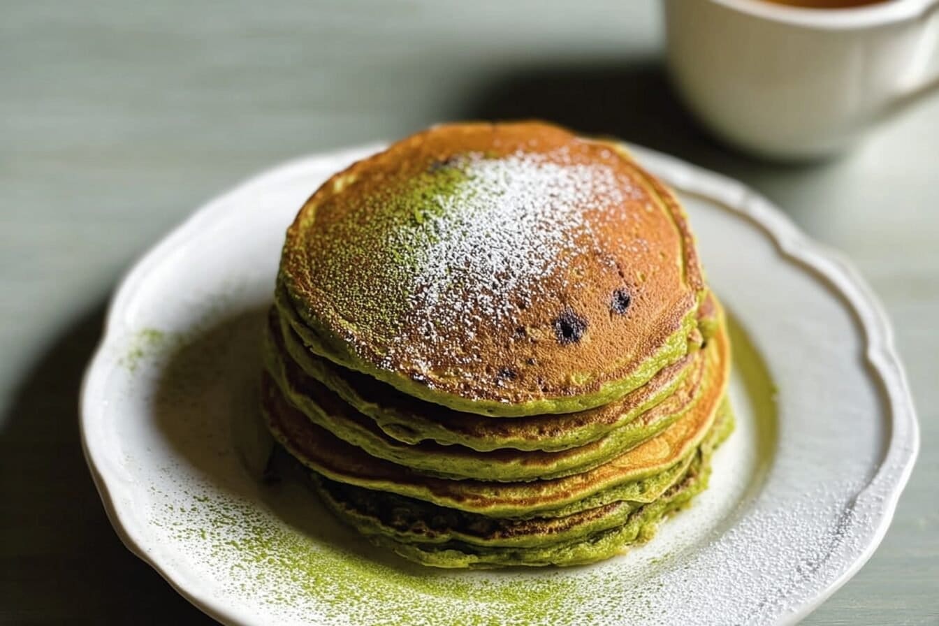 Matcha Pancakes Recipe For Fluffy Green Tea Pancakes With Simple Ingredients 6 Matcha Pancakes