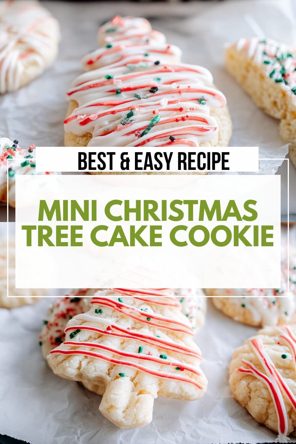 Mini Christmas Tree Cake Cookies 7 Mini Christmas Tree Cake Cookie