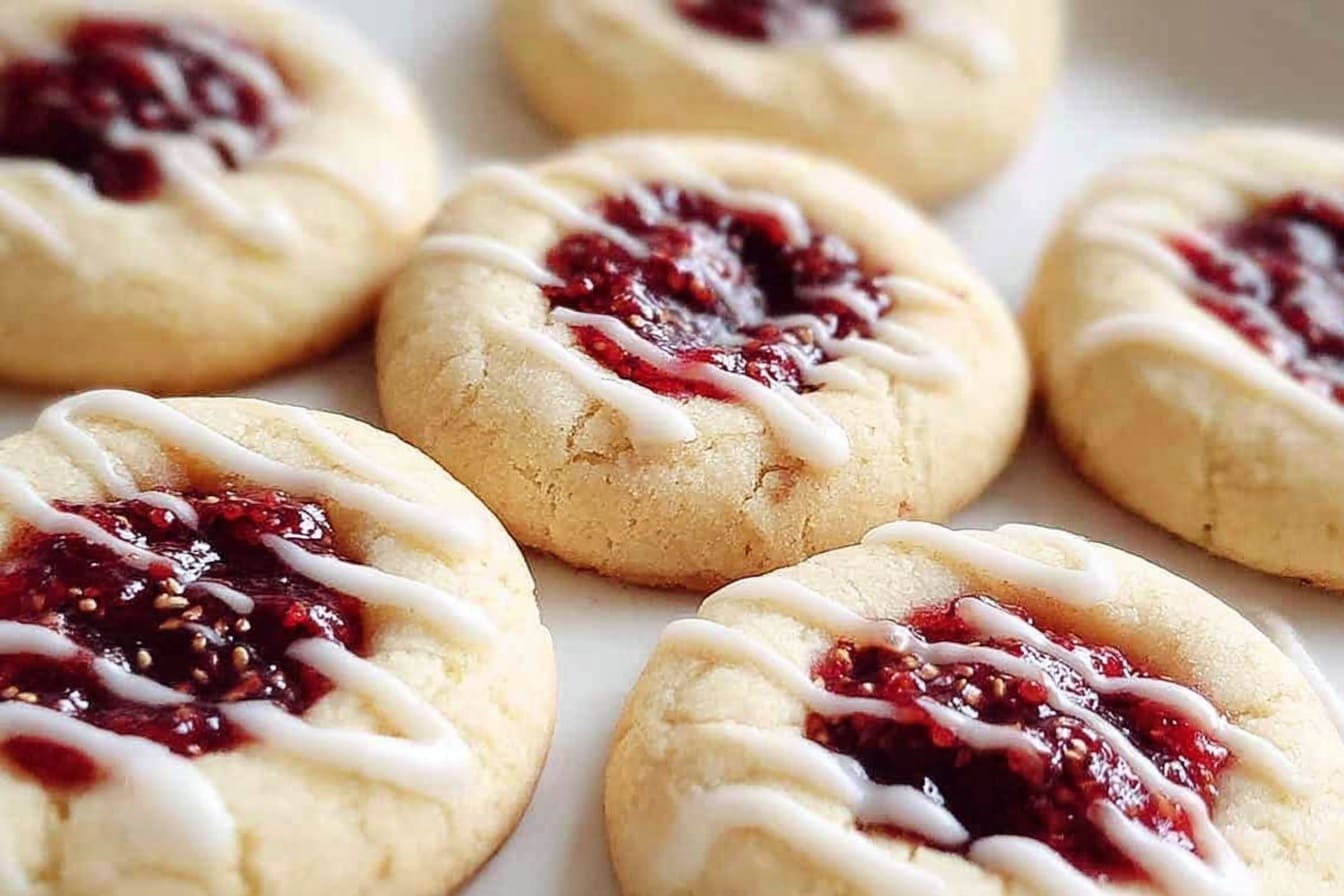 Raspberry Thumbprint Cookies