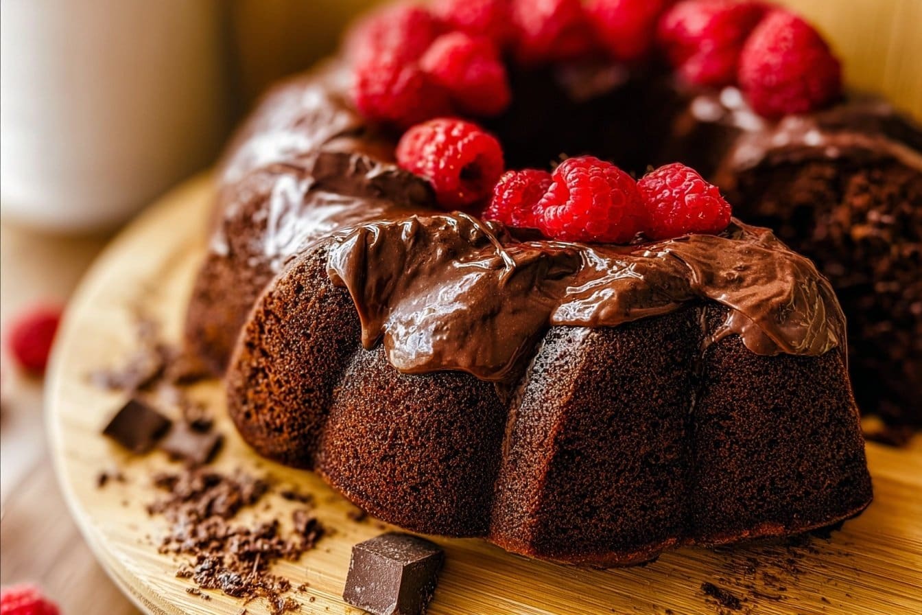 Creamy Chocolate Raspberry Cheesecake Bundt Cake 6 Chocolate Bundt Cake Raspberry Cheesecake Filling
