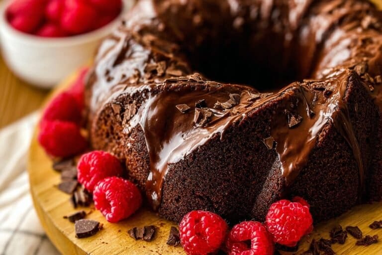Creamy Chocolate Raspberry Cheesecake Bundt Cake 8 Chocolate Bundt Cake Raspberry Cheesecake Filling 45.Png