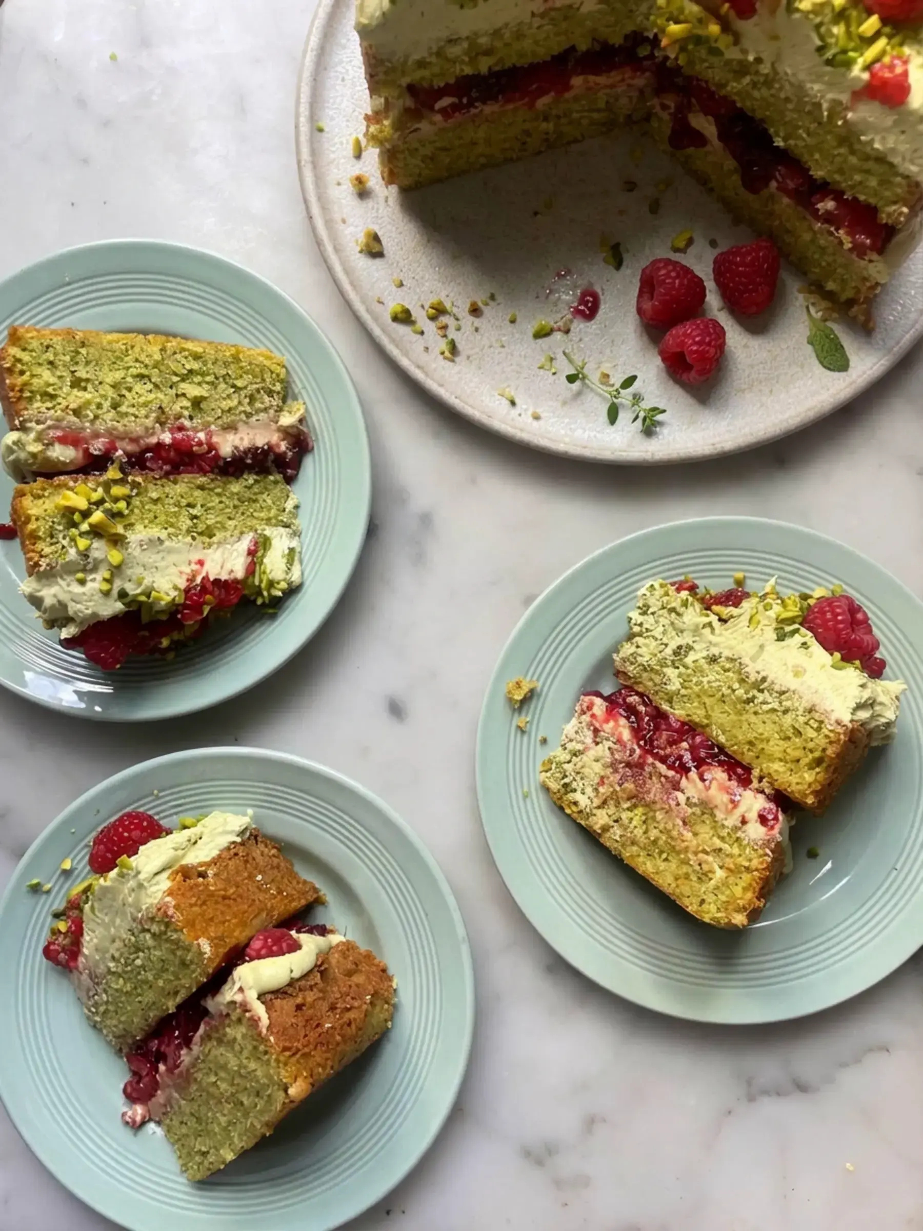 Pistachio Raspberry Cake, Tips From Margie'S Kitchen