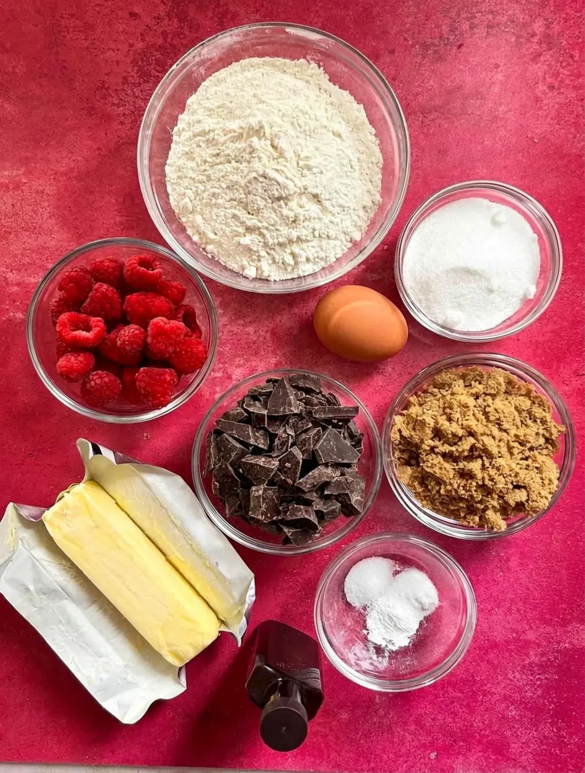 Raspberry Chocolate Chip Cookies, Ingredients For Raspberry Chocolate Chip Cookies