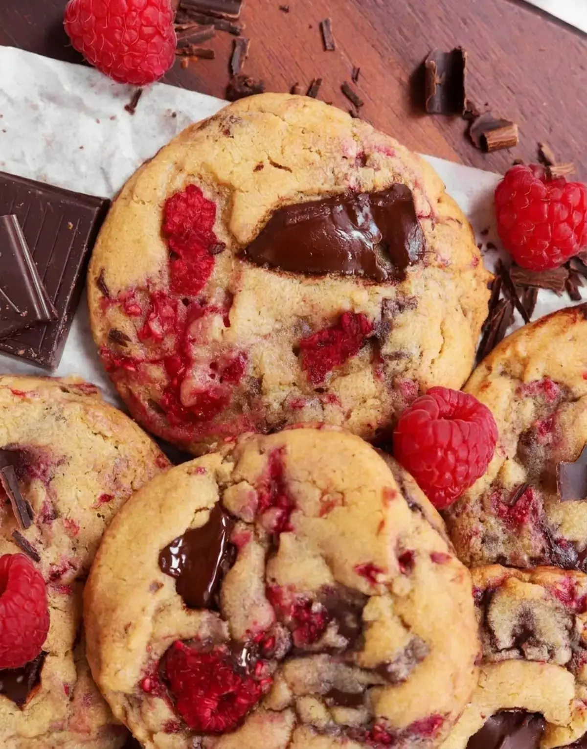Raspberry Chocolate Chip Cookies, Step By Step Instructions