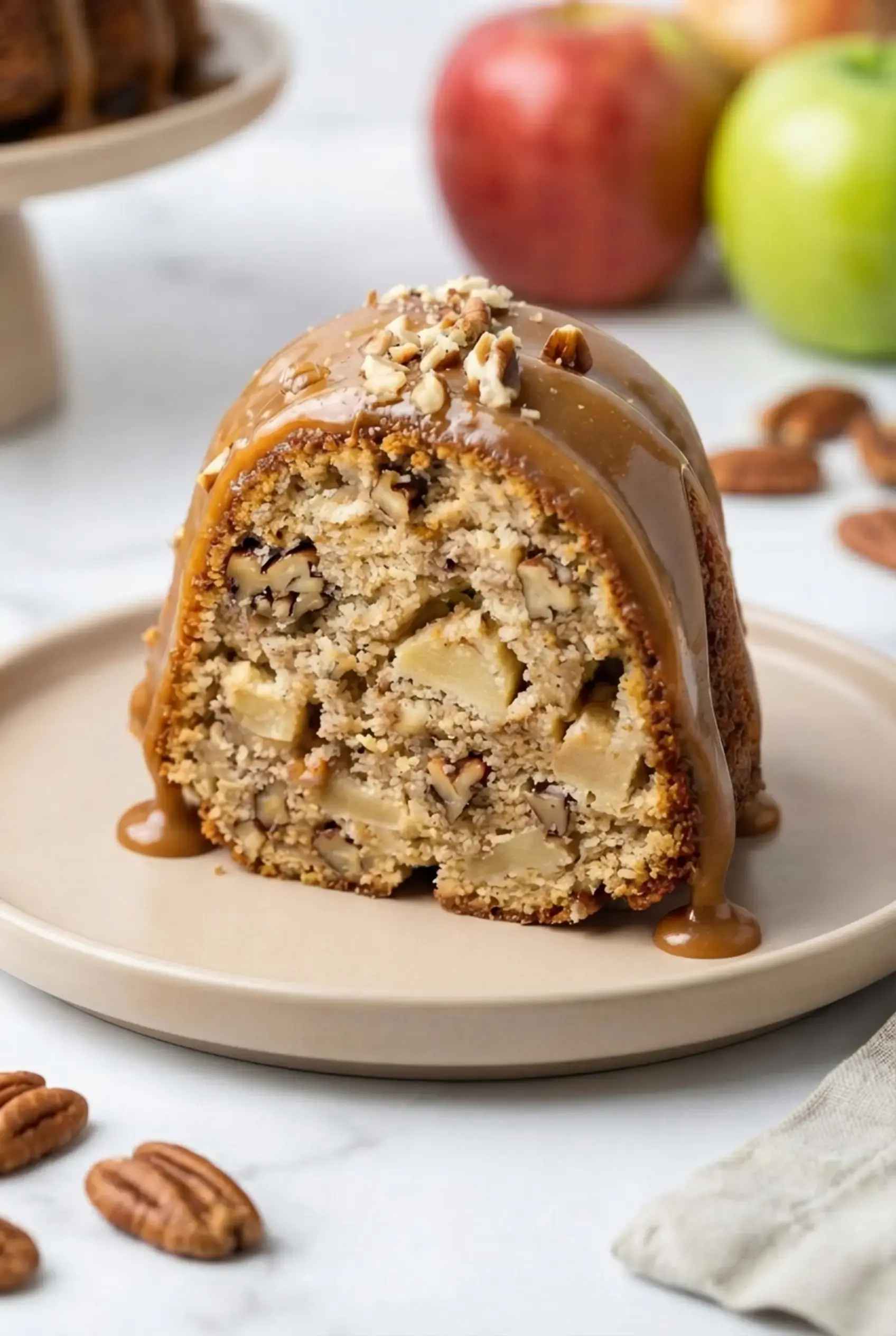 Apple Pecan Cake With Caramel Glaze, Ingredients Notes