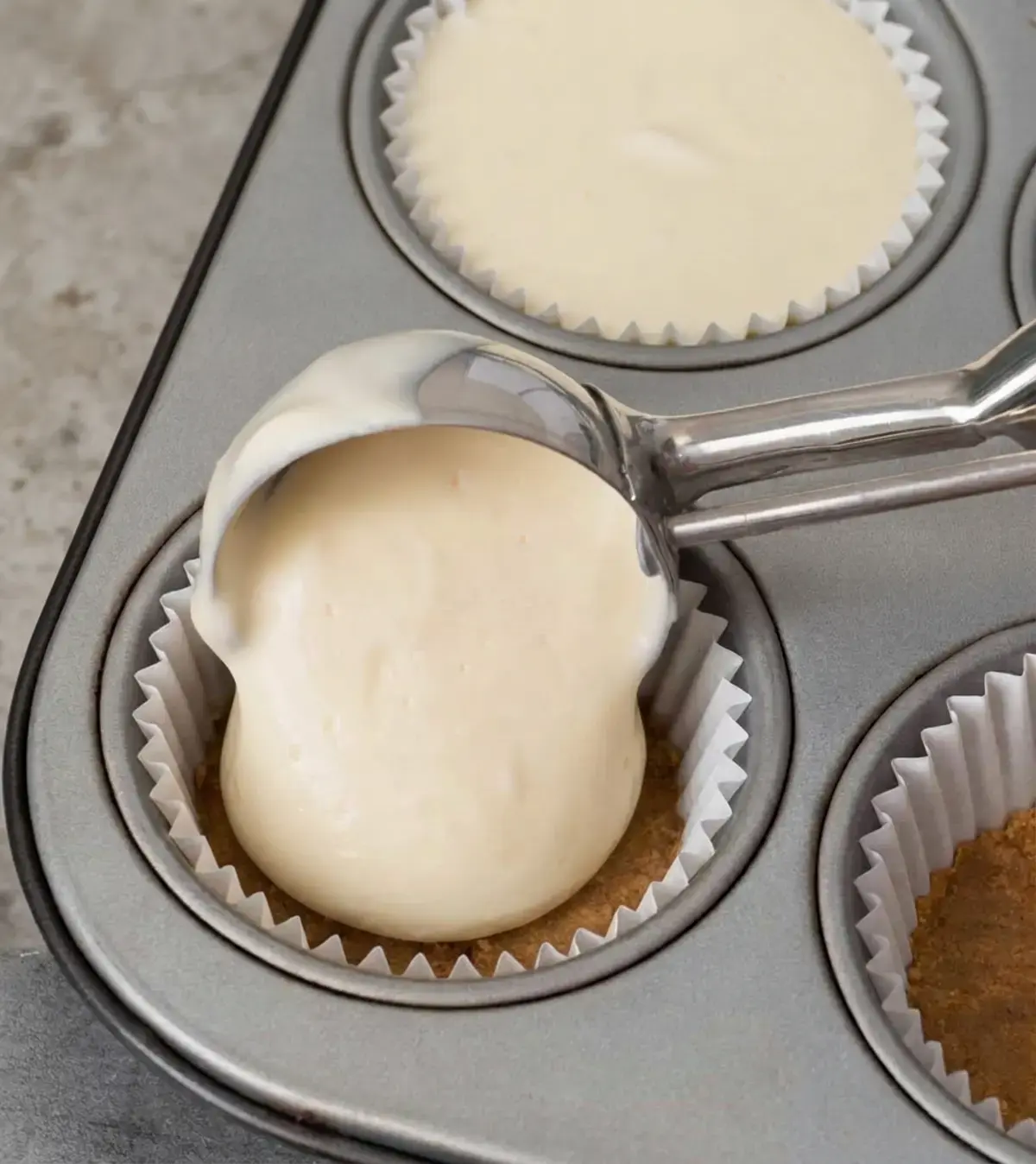 Easy Mini Cheesecakes, Add The Eggs